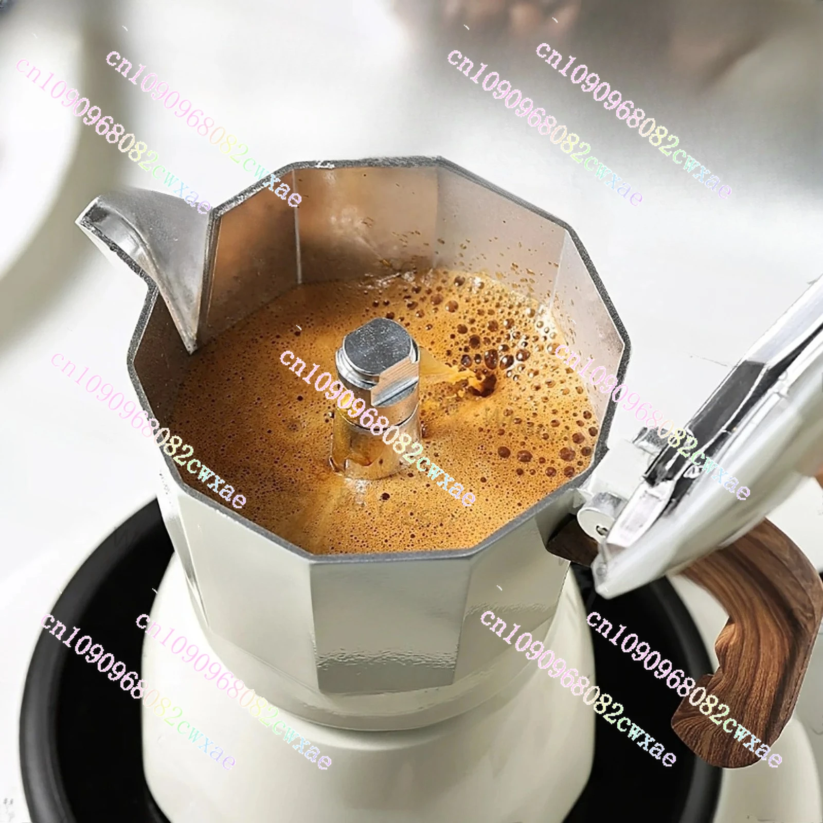 

Набор кастрюль для мока с двойным клапаном, алюминиевый электрический горшок для керамики, бытовой итальянский кофейник для эспрессо, аксессуары для уличного бариста