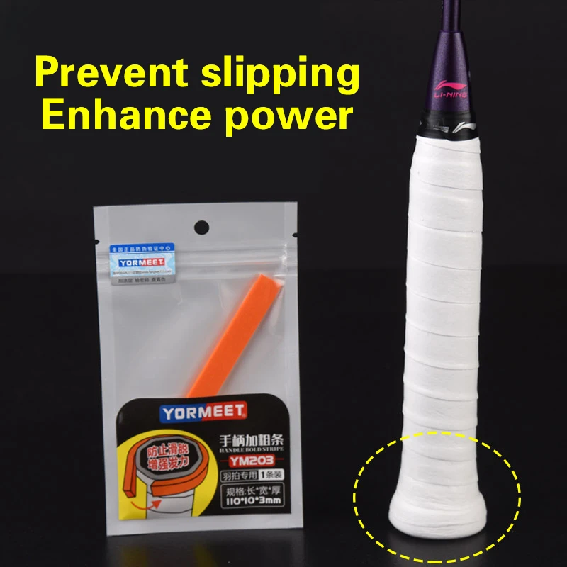 Badminton Racket Handle Grip Enhancer Thickened Grip Tape for Tennis Racket Anti-Slip Enhanced Power Prevent Hand Slippage