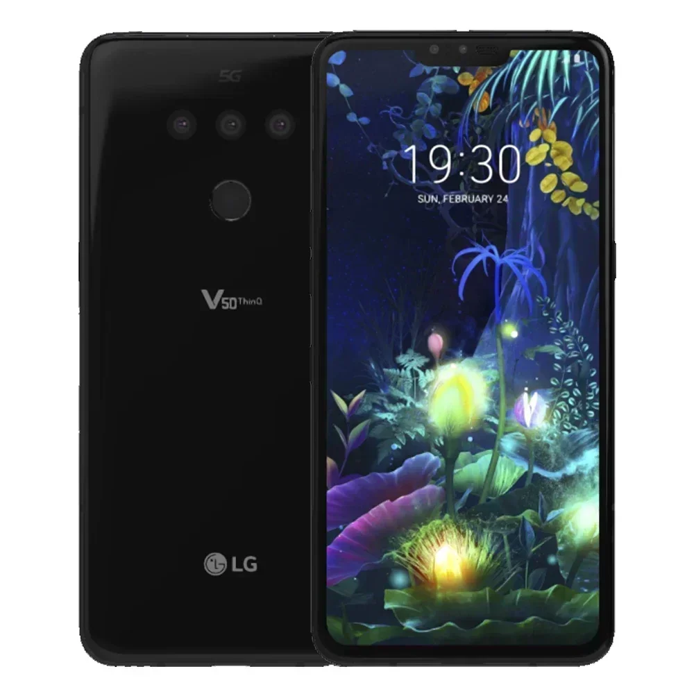 Unlocked Original LG V50 ThinQ 4G LTE 5G Cell Phone 6.4' 6GB +128GB ROM Dual Front Triple FingerprRear Camera Mobile Phone