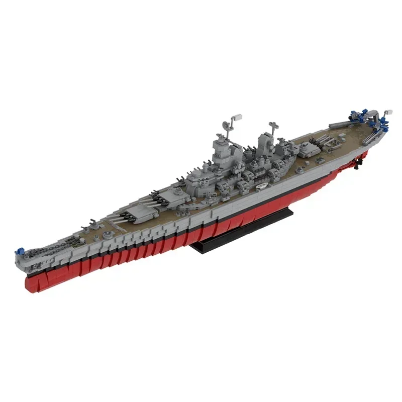 

Новый военный корабль Iowa Class Battleship Missouri MOC, строительные блоки, кирпичи, соез, пусковая машина, сделай сам, игрушки на Рождество, день рождения для детей