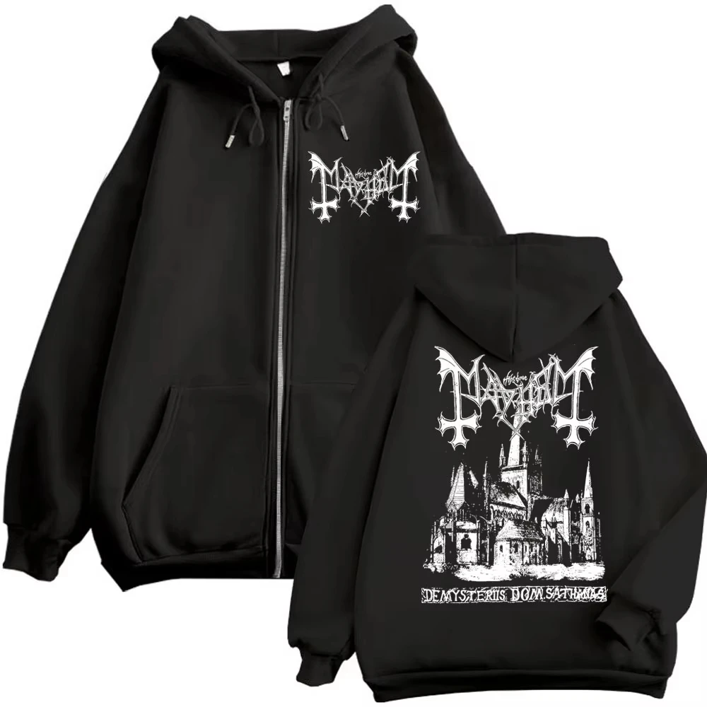 محدودة الفوضى دي Mysteriis Dom Sathanas Merch سستة هوديس الموت الأسود المعادن روك باند زمم البلوز الرجال النساء الشارع الشهير
