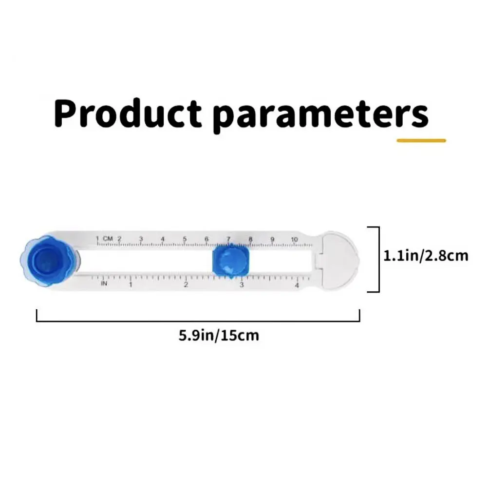 360° Manual Rotating Circular Cutting Tool, White and Blue Design, Precise Circular Cutting, Suitable for Handicraft and Office.