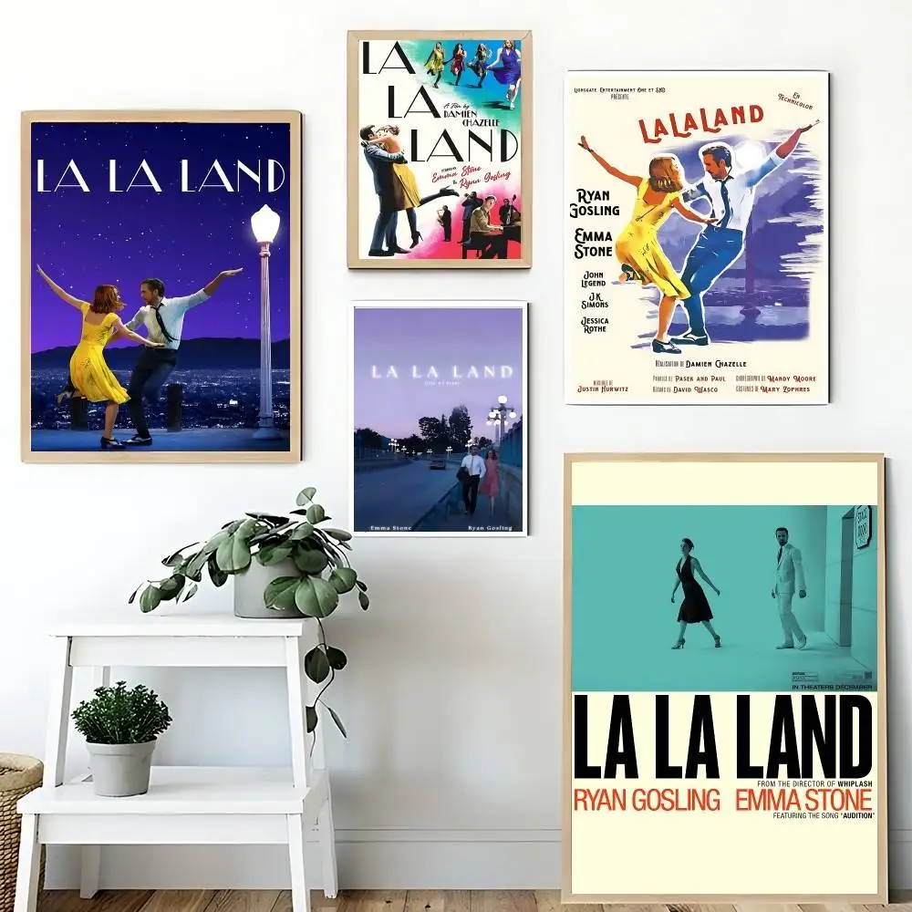 

L-La La Land Poster No Framed Poster Kraft Club Bar Paper Vintage Poster Wall Art Painting Bedroom Study Stickers