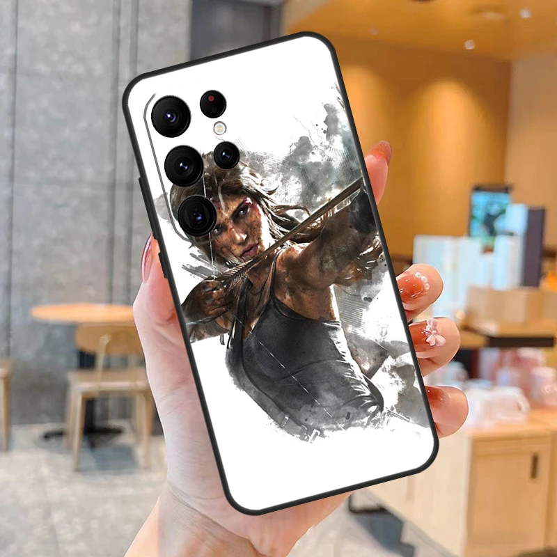 Lara Croft Tomb Raider funda de teléfono para Samsung Galaxy S25 S24 S23 S22 S21 S20 Ultra S9 S10 Plus S25 FE contraportada