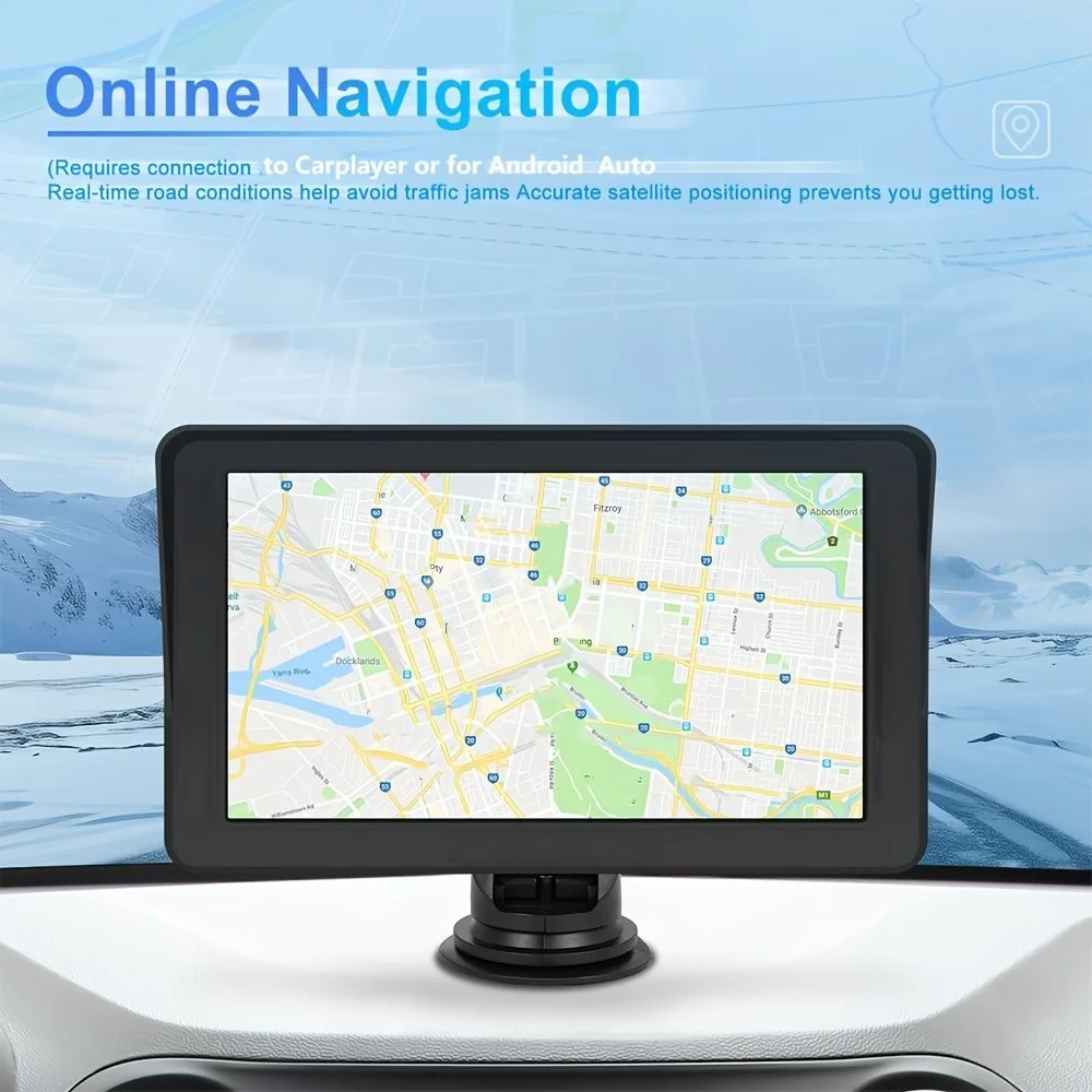 

Autoradio-Car GPS Navigation Head Unit WiFi Bluetooth with Carplay/Android Auto Player Rear View Camera7inch Stereo Radio