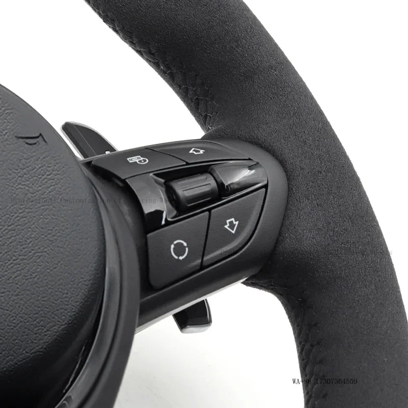 Black button leather steering wheels for BMW F10 F11 F20 F21 F22 F30 F01 F02 F31 F32 F36 F80 F82 M3 M5 E90 3Series 5Series