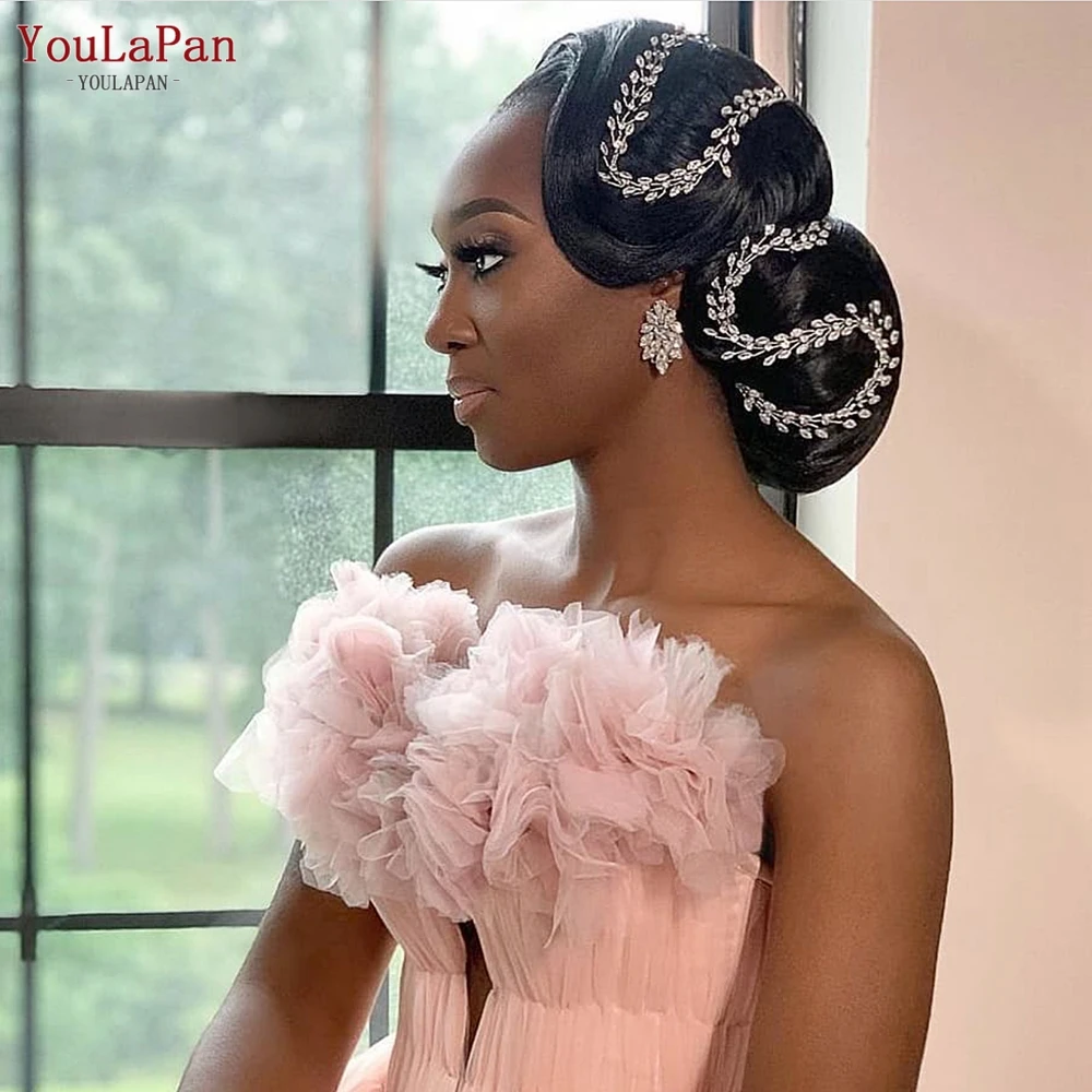 YouLaPan – cheveux longs et élégants pour mariée, bandeau décoratif pour chignon, accessoire pour coiffure de mariage, HP394