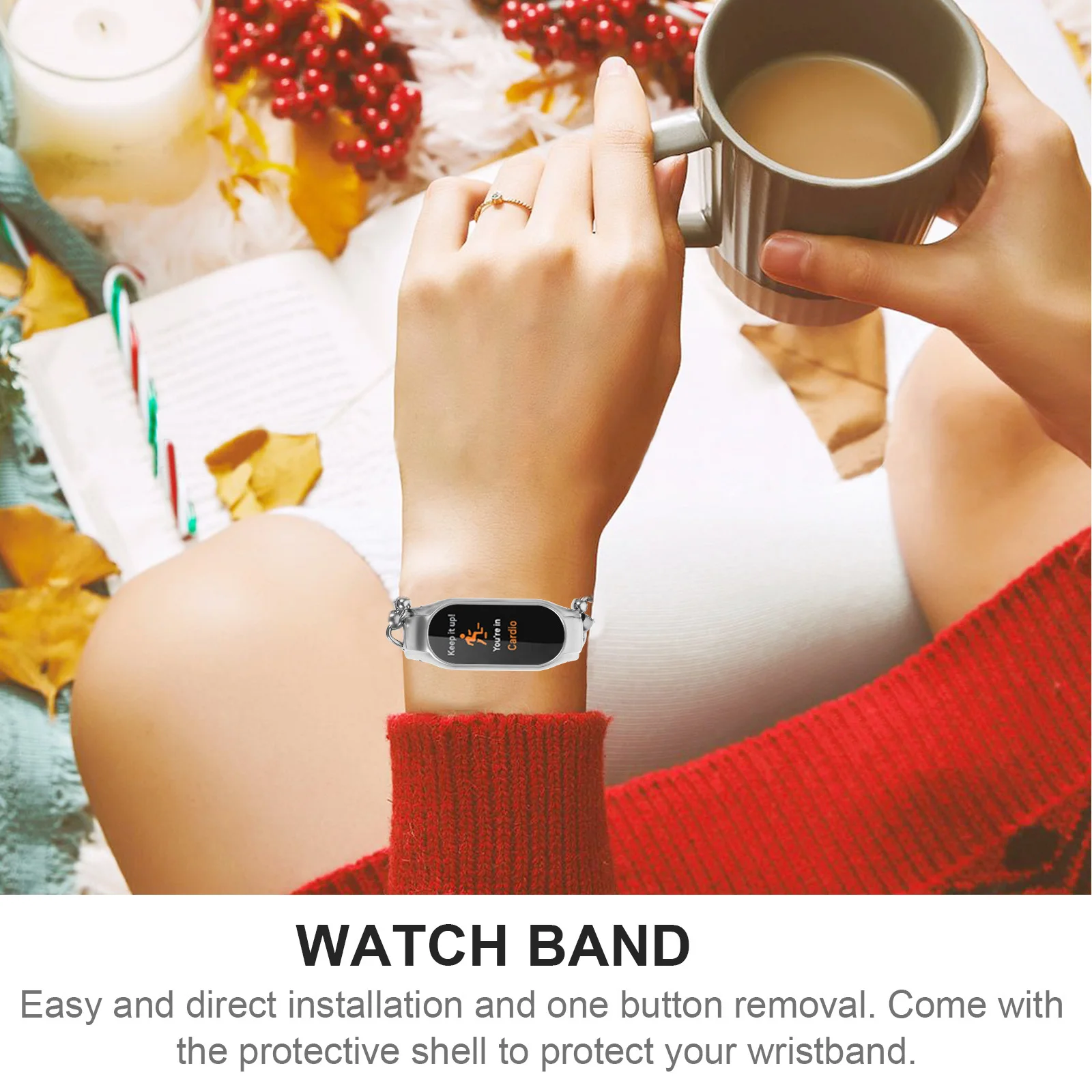 

Band Metal Stainless Steel Wristband Watch Replace Silver Replacement Bands Miss
