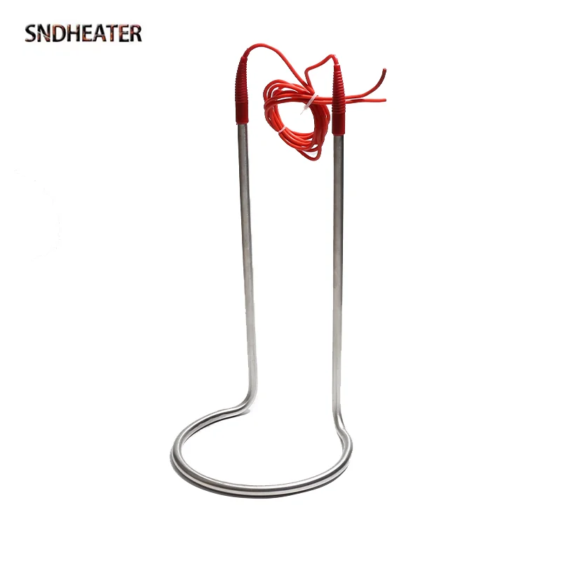

SNDHEATER 220V 2KW Electric Water Immersion Heating Element 170MM Loop Shape Boiler Heater Resistance SS304 300MM for Hot Pot
