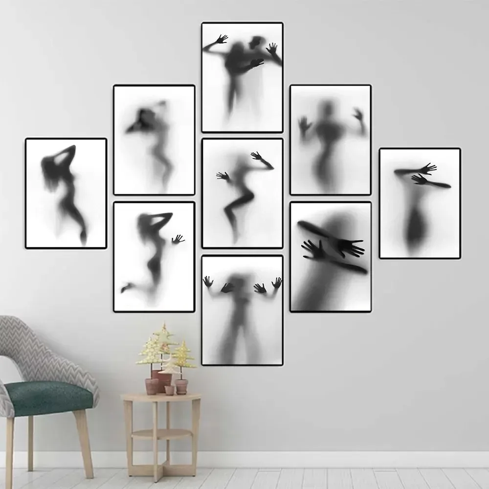 Abstract Hazy Figure Art Fashion Posters and Print Nordic Sexy Women Canvas Painting Wall Art Picture for Living Room Home Decor