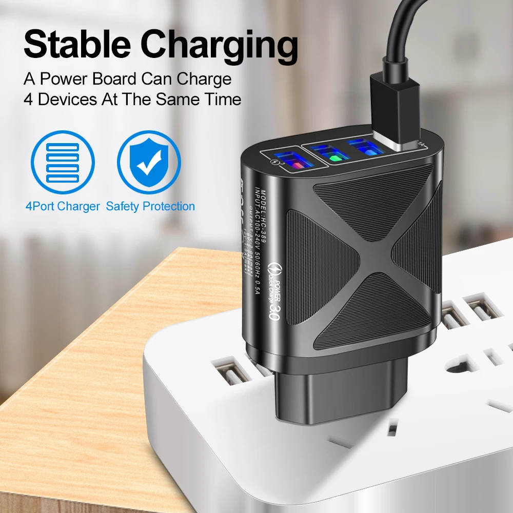 5V/3.1A USB Fast Charger Korean Plug Phone Charger Power Adapter For iPhone Samsung Xiaomi Huawei Quick Charge 3.0 Wall Charger