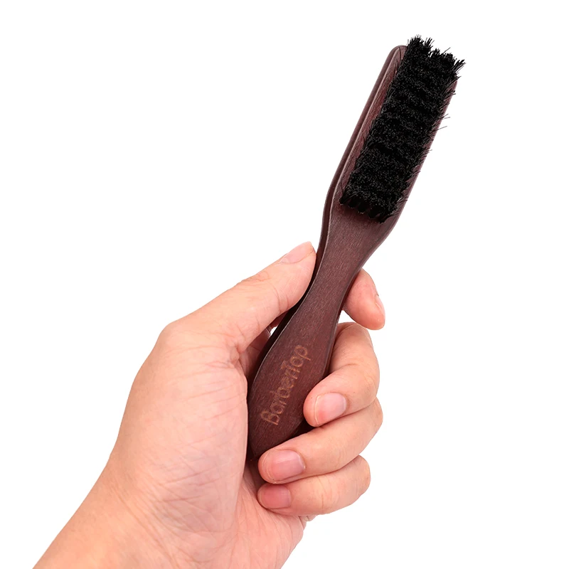 Barber Wood Handle Hairdressing Soft Hair Cleaning Brush Retro Neck Duster Broken Remove Comb Hair Styling Salon Tools