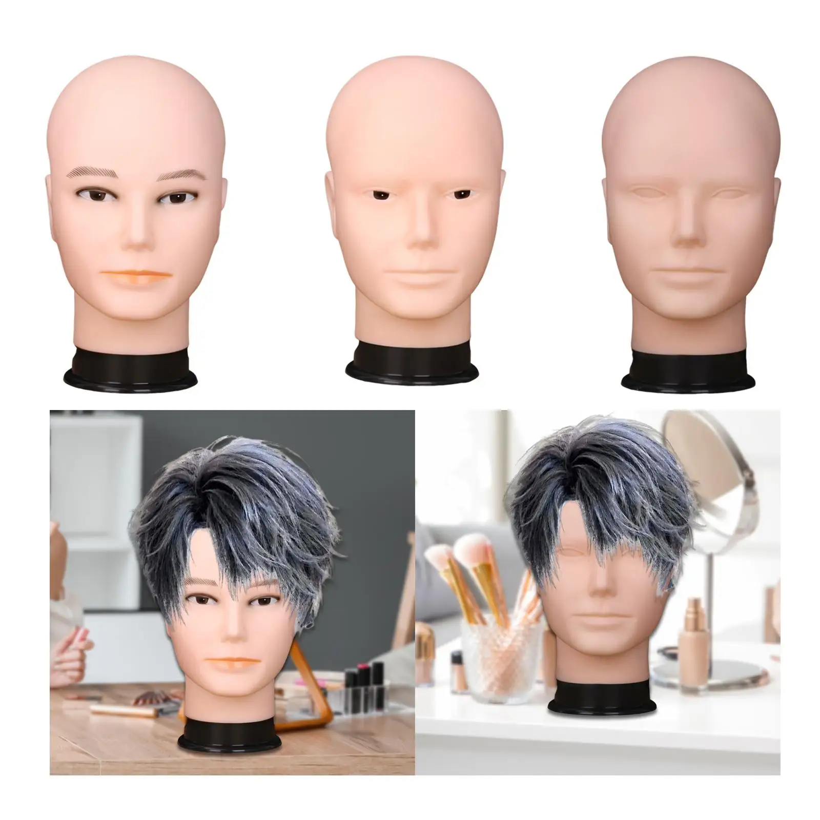 

Лысая голова манекена, профессиональная прочная для изготовления париков, универсальный легкий парик, дисплей, голова манекена, держатель для парика