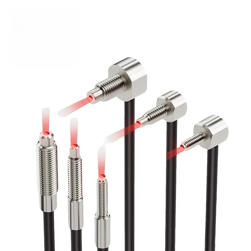 Metal Probe High Temperature Resistant Optical Fiber Sensor 200 ℃ Industrial Diffusion Mode