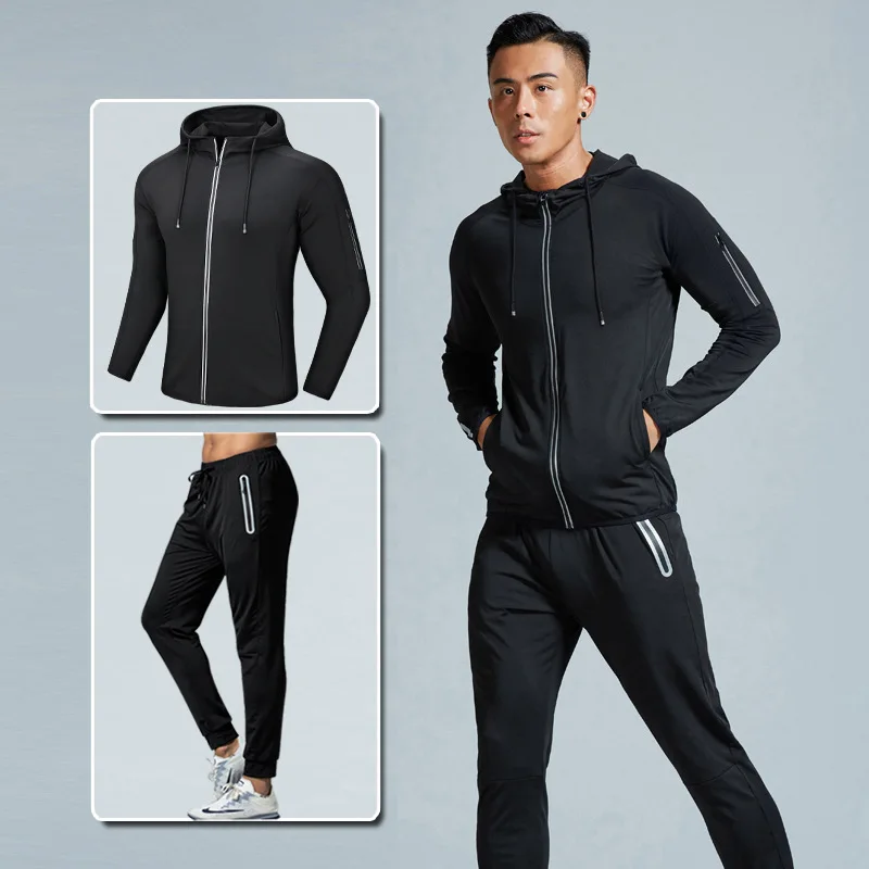 

2026 Весенняя спортивная одежда, комплекты для бега из 2 предметов, мужская одежда для бега сухой посадки, спортивный костюм для тренировок в тренажерном зале, баскетбола, футбола, спортивный костюм