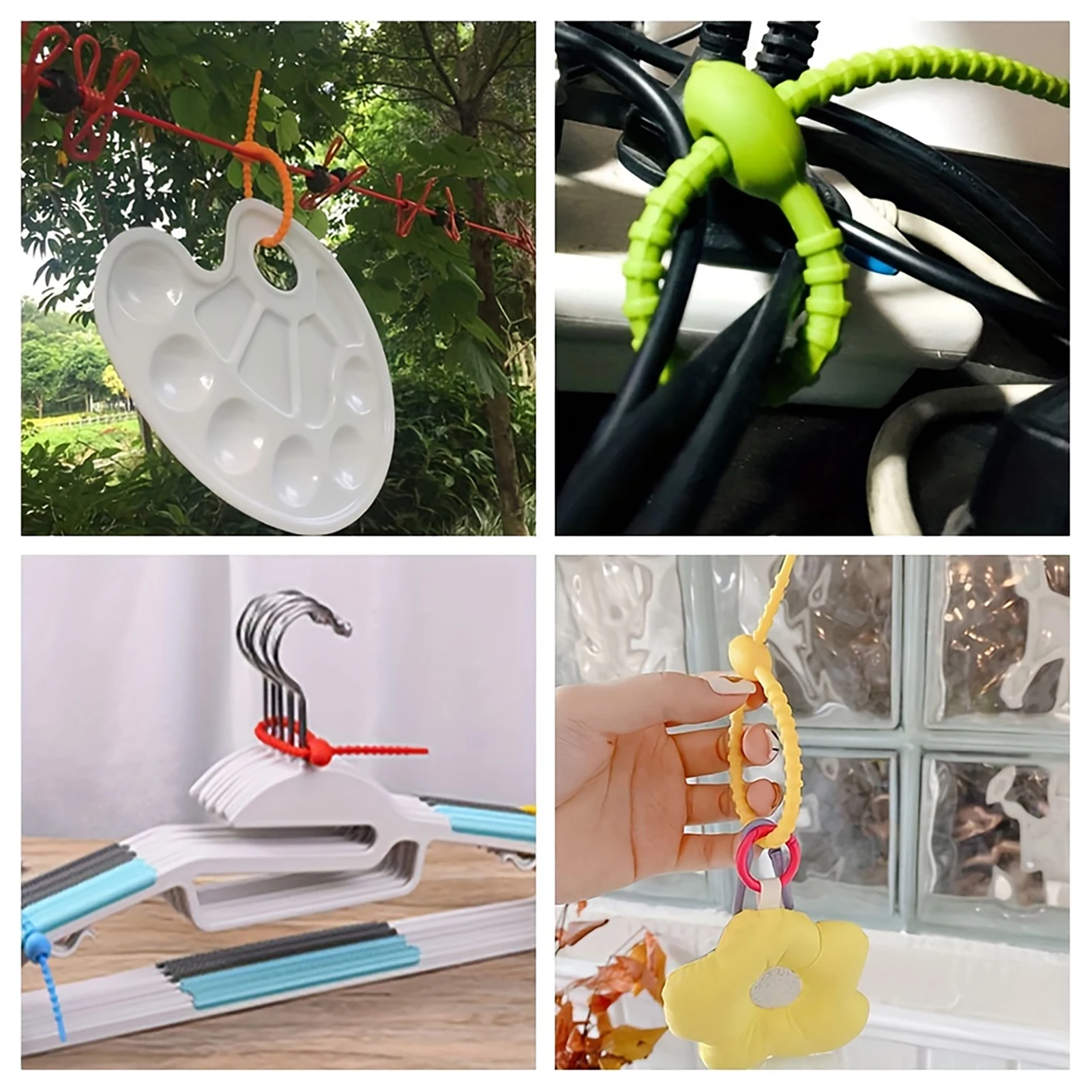 Self-Locking Wire Cable Zip Ties Convenient to Use Multi Color Releasable Zip Ties Suitable for Indoor and Outdoor Use