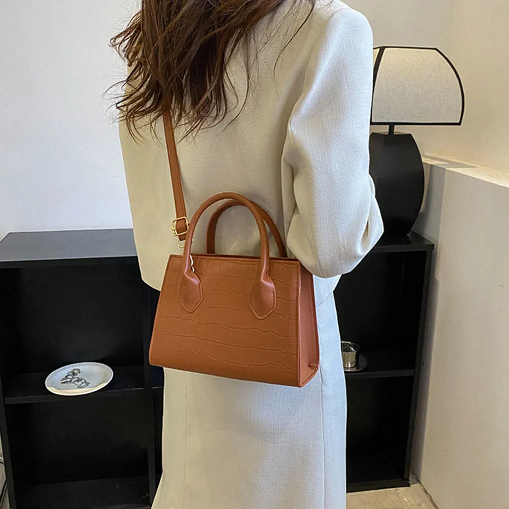 Fashion Crocodile Pattern Top Handbags PU Leather Crossbody Bags for Women Shoulder Bags purses Travel Crossbody Bag