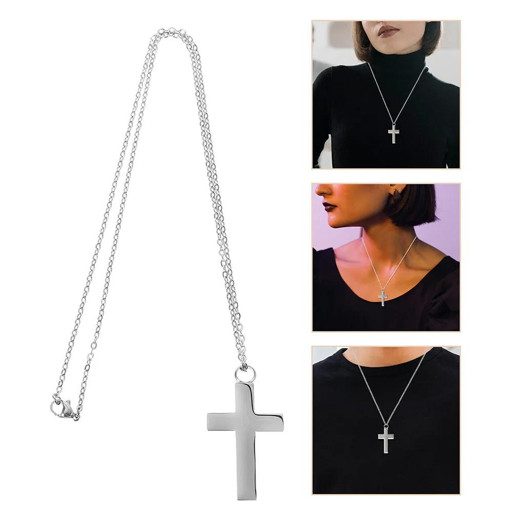 

Комплект из 2-х кулонов-медальонов в форме креста для праха (человеческого или животного), из нержавеющей стали, для повседневного ношения