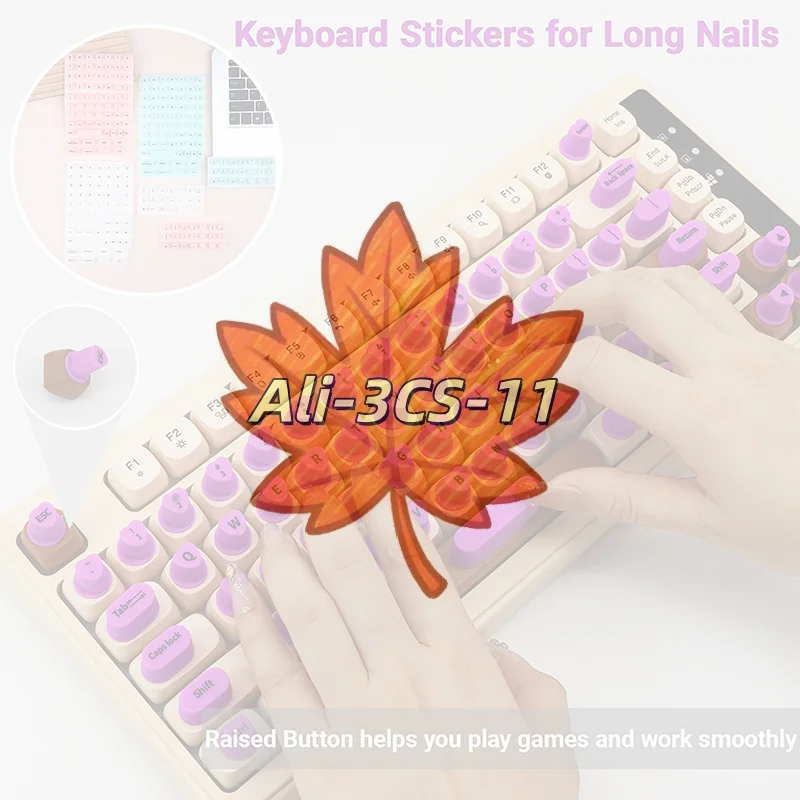 

64/100PCS Transparent Silicone Typing Caps for Long Nails , Protects Nail Art, Enhances Typing Comfort, Full Keyboard Set