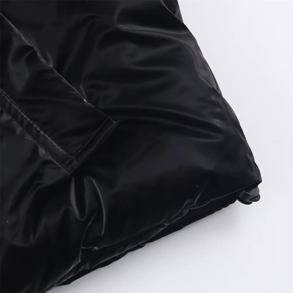 Winter nieuwe damesmode eenvoudig helder oppervlak anti spatten en winddichte dikke jas