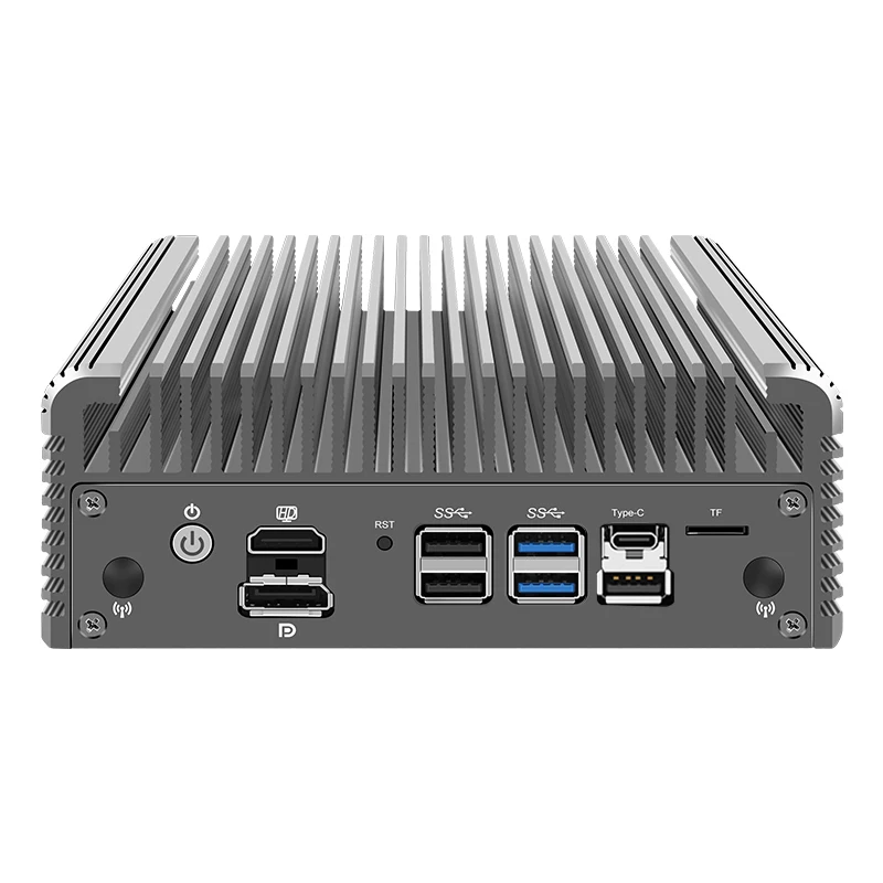 Industriële Mini PC 13e Gen Zachte Router Intel i7 1355U i5 1335U i3 1315U 6xi226-V 2.5G USB4.0 2xDDR5 NAS Firewall Apparaat