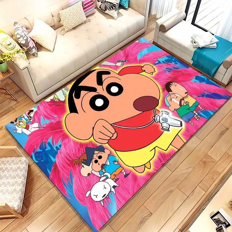 Funny C-Crayon Shin-chans Cartoon Soft Non-Slip Large Area Rug for Living Room,Bedroom Playroom Carpet Mat for Sofa,Home Decor