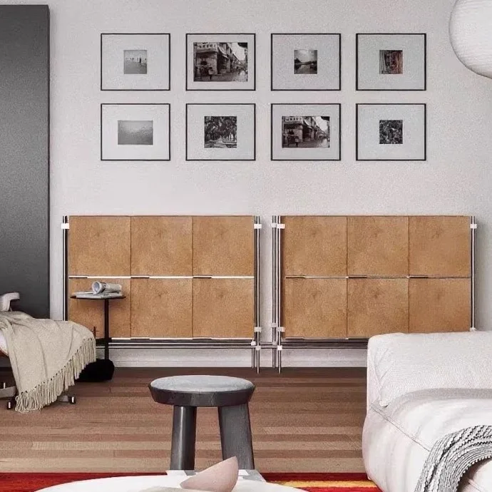 Side cabinet against the wall Integrated locker Living room side cabinet Log wind bucket cabinet Ocean board cabinet Storage