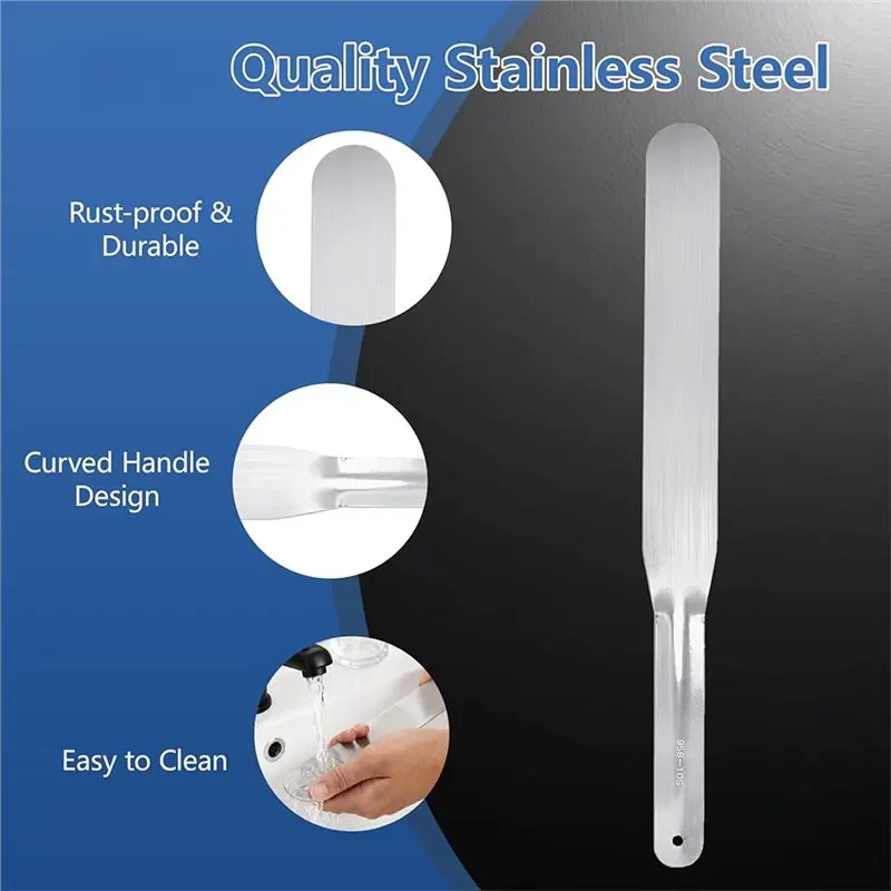 A76K Stainless Steel Caulking Tool Kit(7-Pieces), Caulking Spatula Set, Tip Widths 3/8