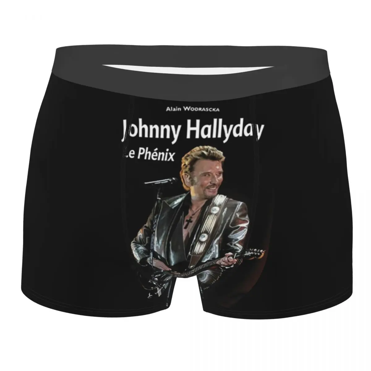 Мужское сексуальное нижнее белье французского рок-певца Джонни Холлидея, трусы-боксеры, мужские эластичные шорты, трусы