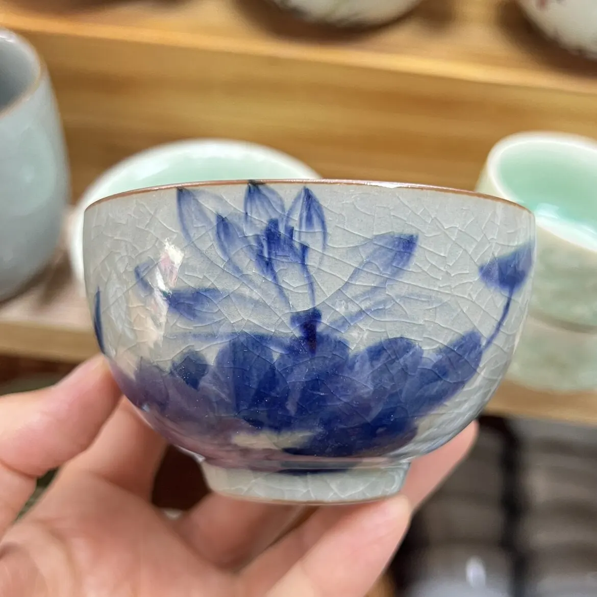 Jingdezhen Old Clay Hand-Painted Charm of Plum Blossom Pu'er Cup Hearts Cup Cup Single Cup Ceramic Cup Tea Cup