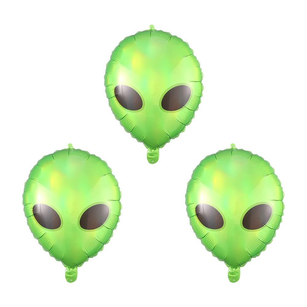 

1/3Pcs Green Alien Foil Balloons Inflatable Alien Head Helium Ball UFO Galaxy Baby Shower Universe Outer Space Birthday Supplies
