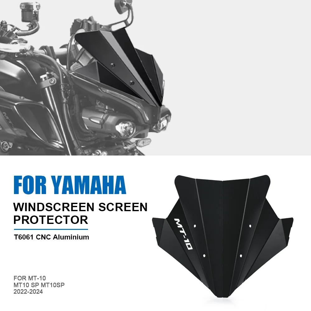 

For YAMAHA MT-10 MT10 SP MT10SP 2022 2023 2024 Motorcycle Accessories Windscreen Windshield Wind Shield Screen Protector