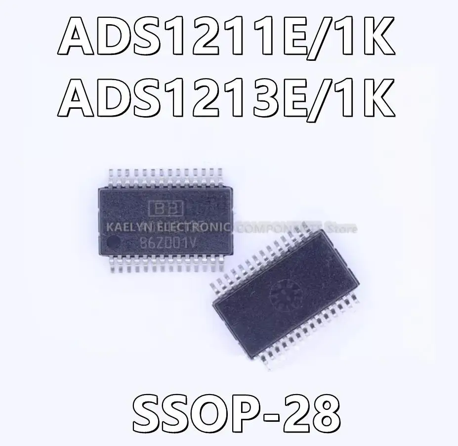 5Pcs/lot ADS1211E/1K ADS1211 ADS1213E/1K ADS1213  24 Bit Analog to Digital Converter 4 Input 1 Sigma-Delta 28-SSOP