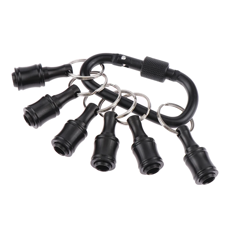 6Pcs/Set Bit Holder 1/4 Inch Hex Screwdriver Bits Holder Extension Bar Keychain Adapter Drill Bits Change Screw Bit Holder