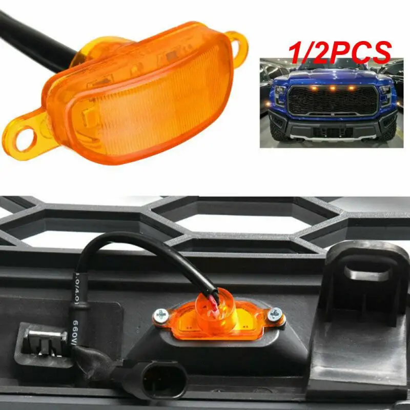 ラプタースタイルのグリルライトフロントアンバー,フォグライト,フォードF-150 f150 2010 2011 2012, 1 2pcs