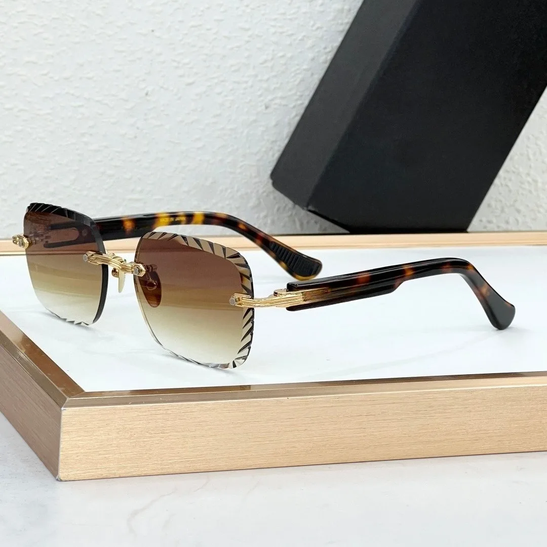 

2026 New DEEP MTV Handmade 59mm Rimless Square Sunglasses Acetate Frame UV400 Outdoor Cycling Fashion Men Women Unisex Shades
