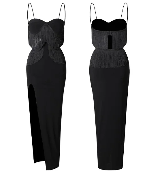long black fringe latin dress sexy latin competition latin dressTango Salsa Cha Cha Samba Rumba dress 2226