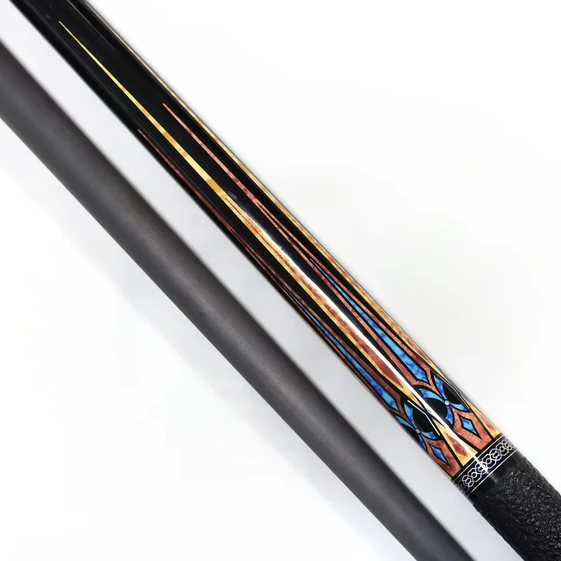Economy Cue Set Premium 1/2 High-Tech 58\" Carbon Fiber Shaft Pool Cue Ebony Butt Stainless Steel YFen Cue Bag Extension - view 4