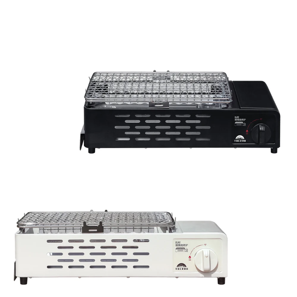 

Portable Outdoor Cassette Stove, Household Picnic Dual Purpose Gas Barbecue, Gas Stove with Barbecue Griddle