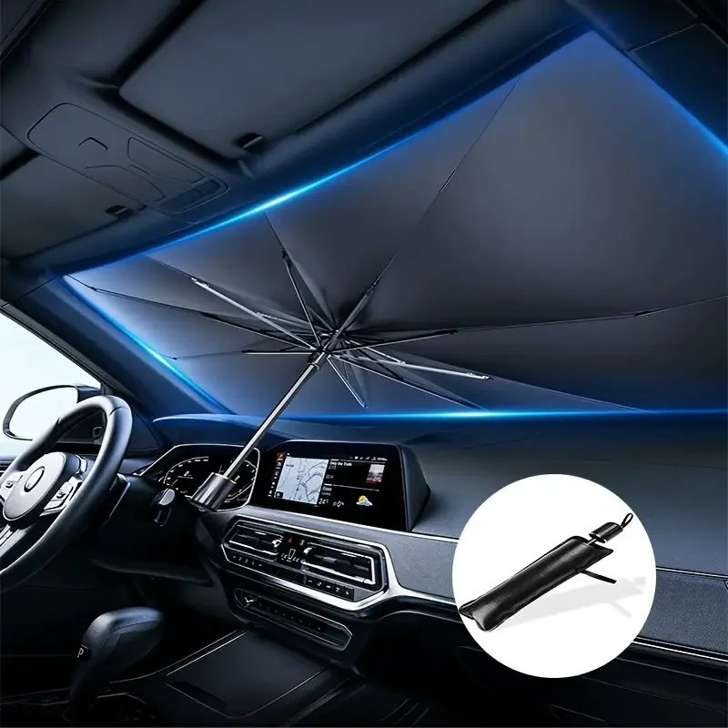Car Sunshade Windshield Umbrella with 360°Rotation Bendable Handle Front Window Sun shade UV Protection Summer Car Accessories image 6