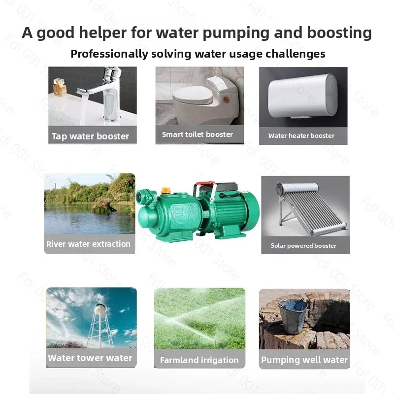 Stainless steel screw self-priming pump 220V well tap water household booster pump towerless small