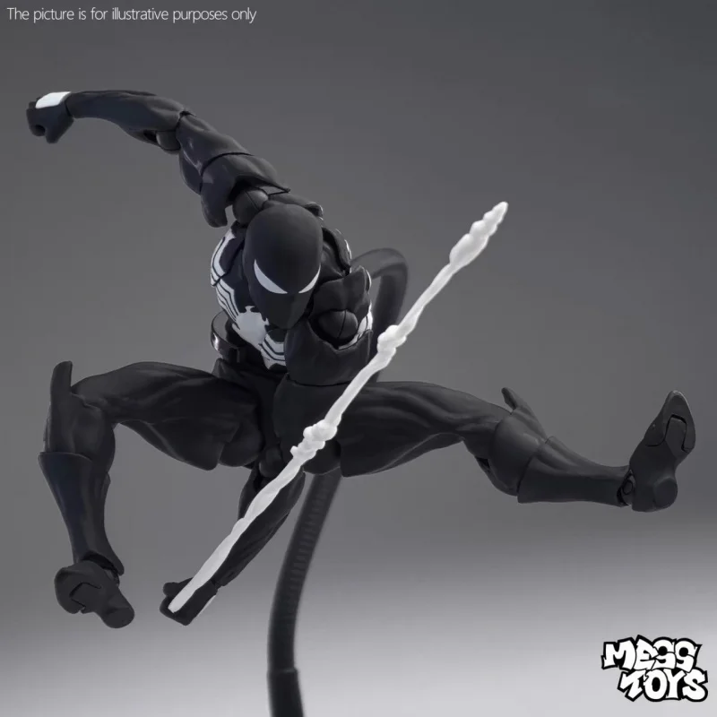 MessToys CT Factory Spider-Man Action Figures - Black Suit Anime Mobile Doll Collection Model for Kids Toys Boys Gift Present