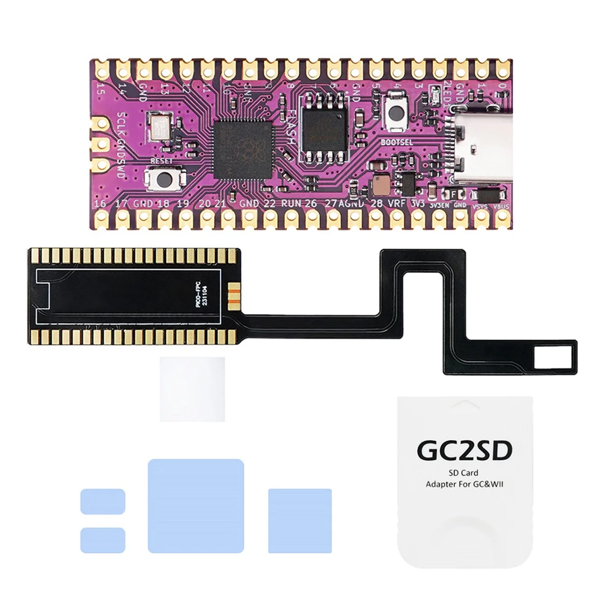 

Для Raspberry Pi Pico Kit для NGC Picoboot FPC Гибкий кабель со считывателем карт GC2SD для игровой консоли Gamecube NGC DOL-001 A
