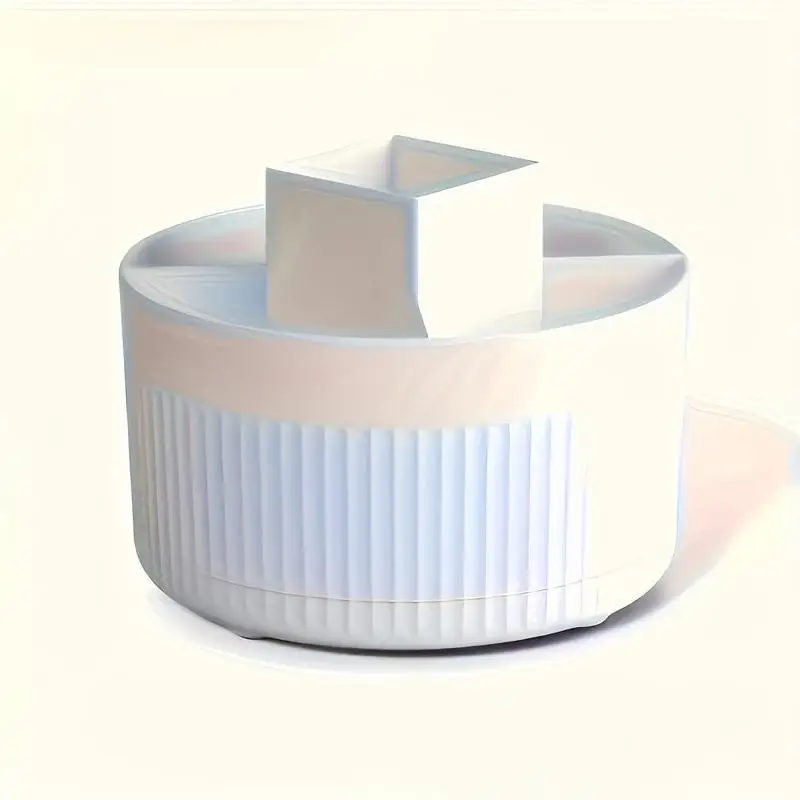 Dual Use 5 Slots 360 Rotating Plastic Pencil Cup Desk Pen Organizer for Home Office School Use Supply
