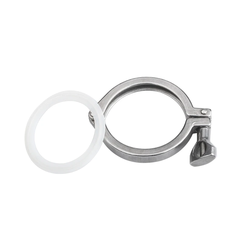 304 Stainless Steel Elbow Sanitary Fitting 19mm 25mm 32mm 38mm 45mm 51mm 57mm 63mm Pipe OD Feerule + Tri Clamp + Silicon Gasket