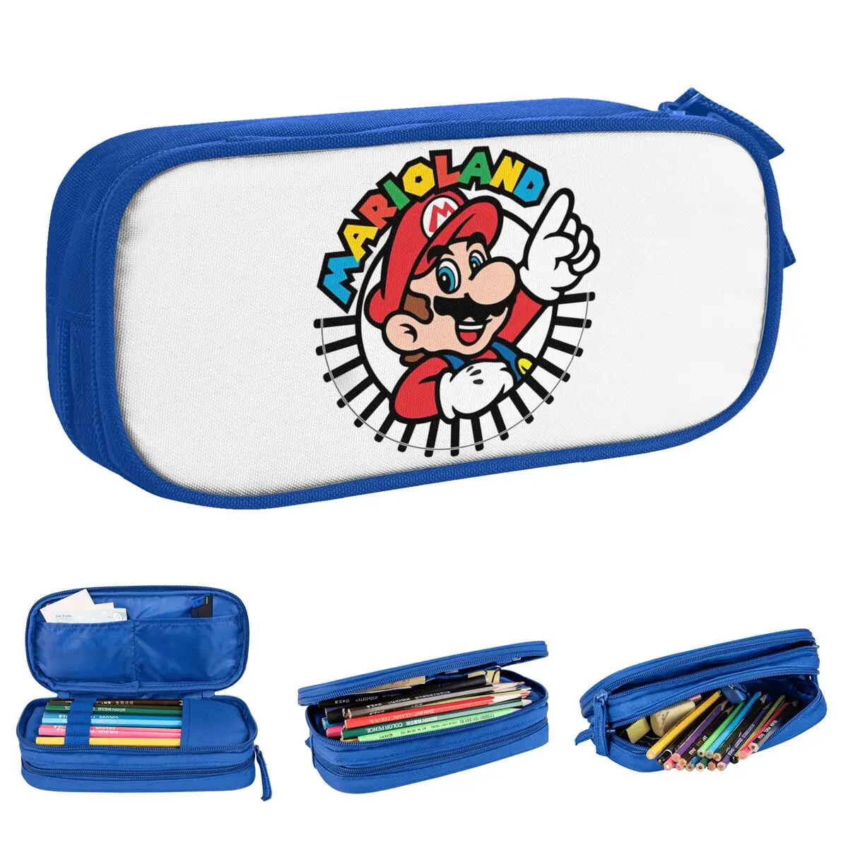 Marios Cartoon Character Pencil Case Games Pencil Box Pen Box Girls Boys Big Capacity Bags School Supplies Cosmetic Accessories