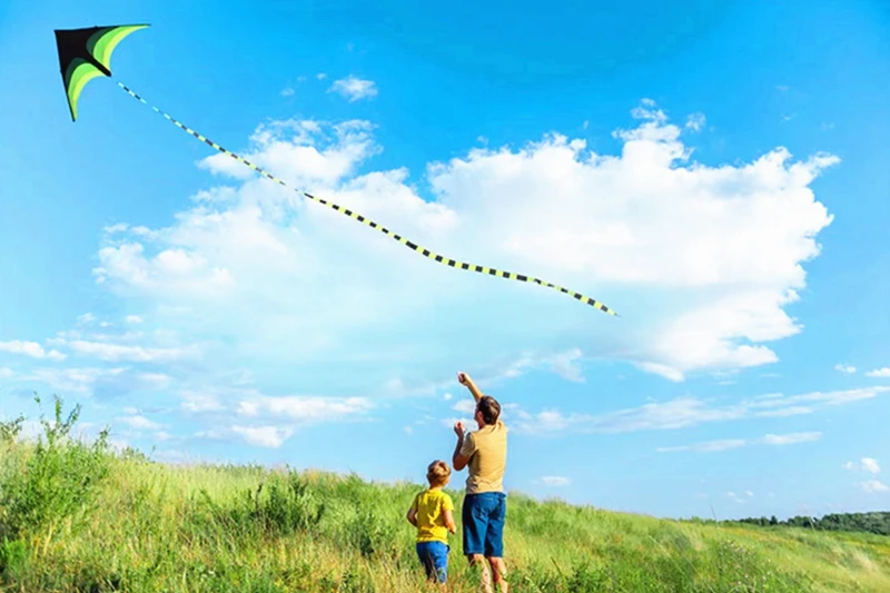 Kites Delta de 6m con colas, juguetes voladores para niños, tela de nailon ripstop, pipa profesional weifang, fábrica de pipas, pipa de pesca