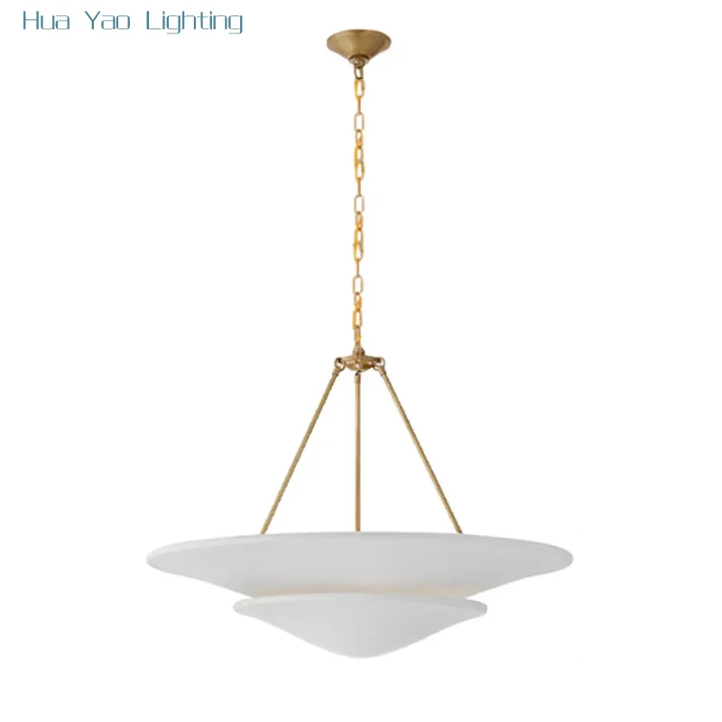 الأمريكية VC الفرنسية الفاخرة قلادة ضوء خمر مصمم الثريا غرفة المعيشة الطعام الرجعية فيلا غرفة نوم وابي سابي نمط الخفيفة