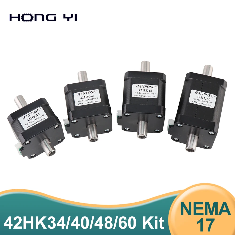 

Nema 17 Stepper Motor 42HK34-42HK40/48/60 Hollow Biaxial Motor 4-Lead For 3D Printer 42 Step Motor