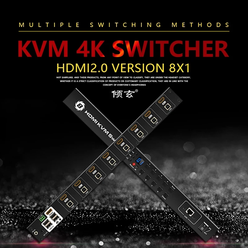 8 portas hdmi-switcher kvm compatível 8 em 1 para fora interruptor divisor para compartilhar monitor keyboar cronometrado loop automático 4k 60hz adaptador